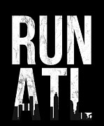 Run Atl Atlanta Running For Runners Drawing by Noirty Designs