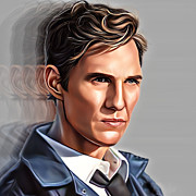 Rust Cohle True Detective parody portrait Digital Art by Christina Fairhead Art and Merch