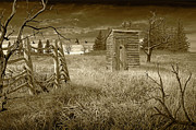 Rustic Outhouse in Rural Landscape in Sepia Tone Photograph by Randall Nyhof Rustic Outhouse in Rural Landscape in Sepia Tone Photograph by Randall Nyhof