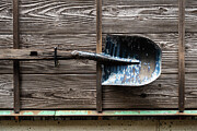 Rustic Shovel Against Weathered Wood - Kanazawa Japan Photograph by Matthias Hauser