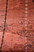 Rusty Steel Ship Depth Gauge and Chain Photograph by Tony Locke Rusty Steel Ship Depth Gauge and Chain Photograph by Tony Locke