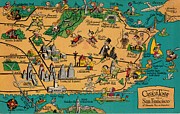 Ruth Taylor - Caricatour Company - CaricaTour of San Francisco - 1939 Digital Art by Vintage Map Ruth Taylor - Caricatour Company - CaricaTour of San Francisco - 1939 Digital Art by Vintage Map