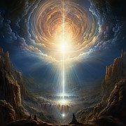 Sacred Glow - Holy Spirit Art Painting by Lourry Legarde