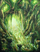 Sacred Jungle Latte Site Painting by Michelle Pier