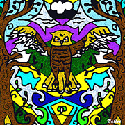 Sacred Owl Digital Art by Vallee Johnson Sacred Owl Digital Art by Vallee Johnson