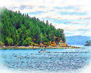 Sailing In The Pacific Northwest Digital Art by Kirt Tisdale