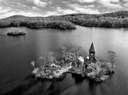 Saint Hubert's Chapel NJ BW Photograph by Susan Candelario