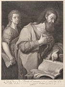 Saint Matthew, standing before a book Drawing by Carlo Faucci