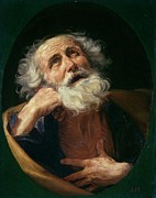 'Saint Peter', ca. 1617, Italian School, Oil on canvas, 76 cm x 61 cm, P00219. Painting by Guido Reni -1575-1642-