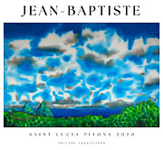 SaintLucia Pitons Poster Painting by Daniel Jean-Baptiste