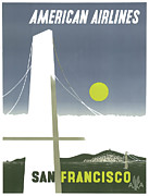 San Francisco American Airlines Poster Photograph by Carlos Diaz