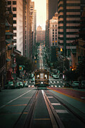 San Francisco Cable Car Street Scene  Photograph by Printed View