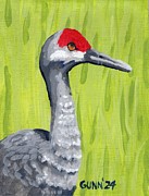 Sandhill Crane 1 Painting by Katrina Gunn