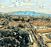 Santa Fe Plaza Market Digital Art by Aerial Santa Fe