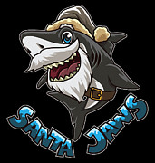 Santa Jaws Santa Claus Shark Parody Digital Art by Mister Tee