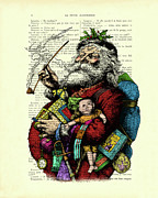 Santa  Mixed Media by Madame Memento