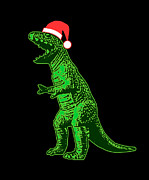 Santasaurus Digital Art by Flippin Sweet Gear