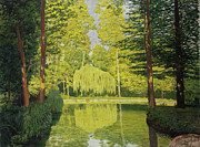 Santiago Rusinol / 'Gardens of Aranjuez', 1911-1931, Oil on canvas, 89 x 120 cm. Painting by Santiago Rusinol -1861-1931-
