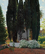 Santiago Rusinol / 'The Fountain of the Cyrpresses', 1922, Oil on canvas, 100 x 85 cm. Painting by Santiago Rusinol -1861-1931-