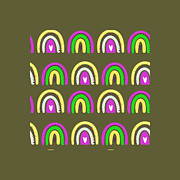 Scandinavian Rainbow Pattern 13 Painting by Celestial Images