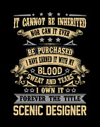 Scenic Designer T Shirt - Forever The Title Job Gift Item Tee Digital Art by Shi Hu Kang