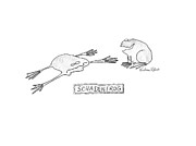 Schadenfrog Drawing by Victoria Roberts