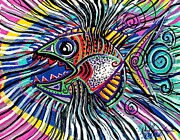 Schism Fish Painting by J Vincent Scarpace