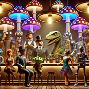 Schroom City #1 Digital Art by Steve Mitchell