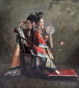 Scroll of Tranquility  Painting by Mingyue Wang