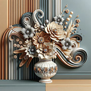 Sculpted Serenity Digital Art by Mecielle Designs