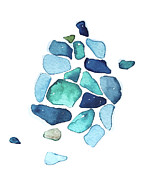 Sea Glass Painting by Luisa Millicent