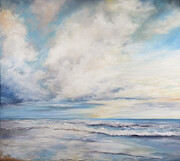 Sea Of Joy Original Pastel Costal Seascape Painting Painting by Jai Johnson