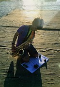 Sean  Saxophone Practice Photograph by Suzanne Giuriati Cerny
