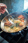 Searing Salmon Photograph by Kcline