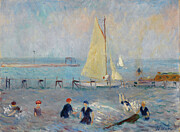 Seascape with Six Bathers, Bellport c. 1915 Painting by William James Glackens