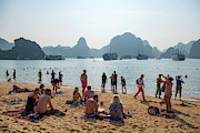Seashore in Dao Di Top, Halong Bay, Northern Vietnam Photograph by Dubi Roman