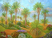 Seaside Palms Painting by Angeles M Pomata