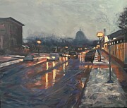 Selby in Winter Painting by Laura Toth Selby in Winter Painting by Laura Toth
