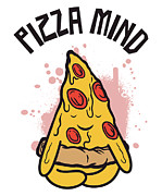 Serenity Pizza Meditation Yoga Pizza Lover Yoga Fan Digital Art by Toms Tee Store