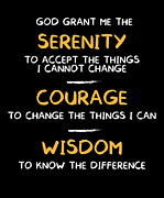 Serenity Prayer God Grant Me The Serenity  Drawing by Noirty Designs