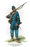 Sergeant of the 151st Pennsylvania Infantry 1863 The Schoolteacher's Regiment Painting by Mark Maritato