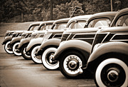 Seven 1937 Fords In 1987 Photograph by Ron Long
