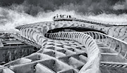 Seville Parasol - Monochrome Photoart Photograph by Philip Preston