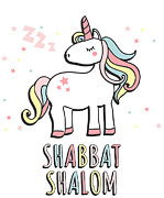 Shabbat Shalom Jewish Unicorn Digital Art by Flippin Sweet Gear