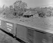 Shack and train Photograph by John Simmons Shack and train Photograph by John Simmons