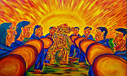 Shamanic Hoop Danser Painting by Claude Theriault