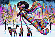Shanaya Walking Shadow Digital Art by Peggy Collins