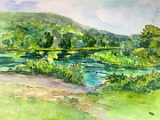 Shawnee, river view Mountain Painting by Clara Sue Beym Shawnee, river view Mountain Painting by Clara Sue Beym
