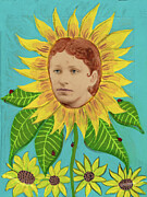 She Reincarnated as a Sunflower Painting by Jo Potocki