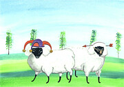 Sheep Are Not Funny Painting by Jo Potocki
